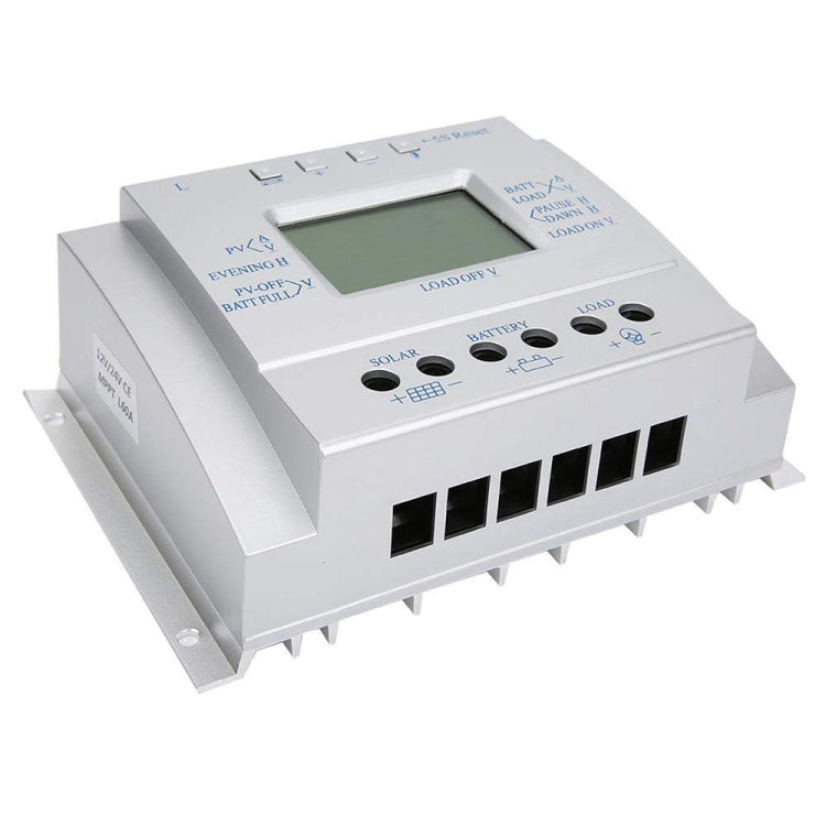 L60 12V/24V 60A Solar Controller Power Voltage Current LCD Display Solar Charge Controller - Others by buy2fix | Online Shopping UK | buy2fix