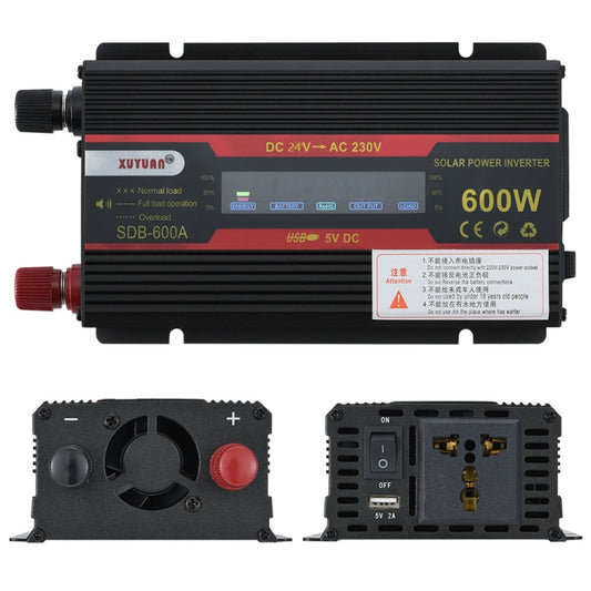 XUYUAN 600W Car Inverter LCD Display Converter, Specification: 24V to 220V by XUYUAN