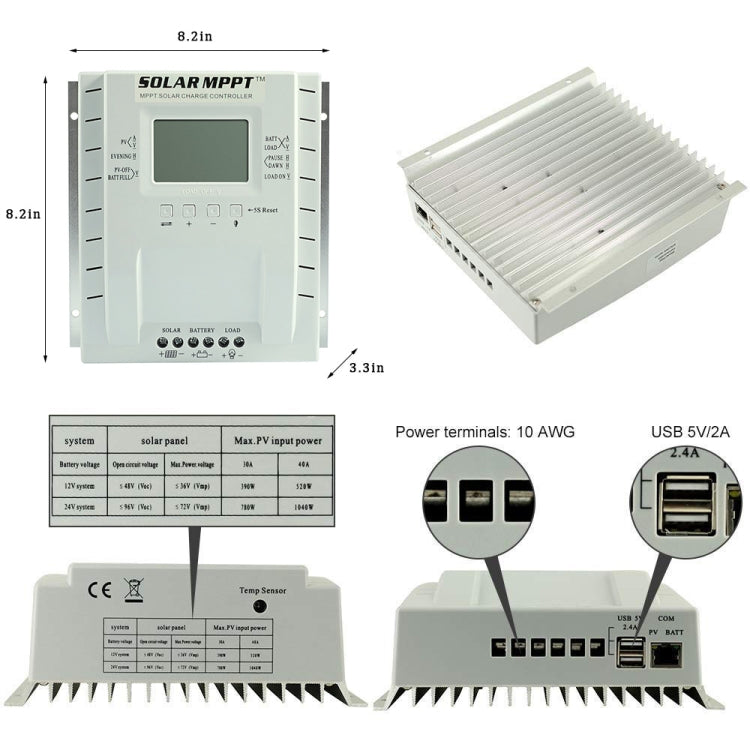 MPPT P60 60A 12V/24V Automatic Identification Solar Charge Controller - Others by buy2fix | Online Shopping UK | buy2fix