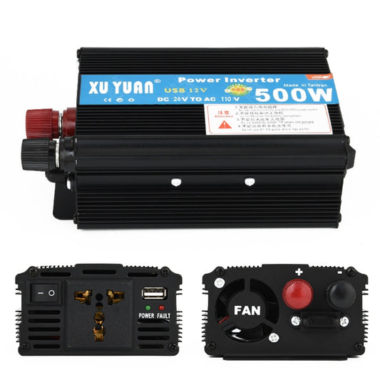 XUYUAN 500W Inverter Power Converter, Specification: 24V to 110V by XUYUAN