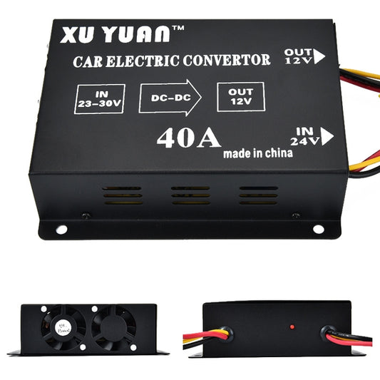 XUYUAN 480W Step-Down Converter 24V to 12V 40A Automotive DC Power Buck Converter by XUYUAN