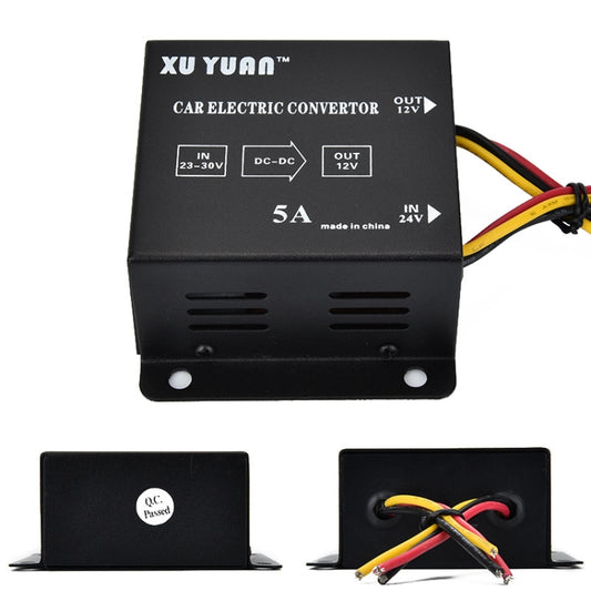 XUYUAN 60W Step-Down Converter 24V to 12V 5A Automotive DC Power Buck Converter by XUYUAN