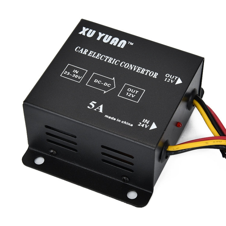 XUYUAN 60W Step-Down Converter 24V to 12V 5A Automotive DC Power Buck Converter - by XUYUAN | Online Shopping UK | buy2fix