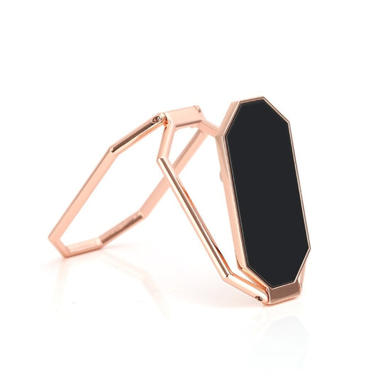 Folding And Sticking Zinc Alloy Mobile Phone Ring Holder Car Magnetic Ring Buckle(Rose Gold) by buy2fix