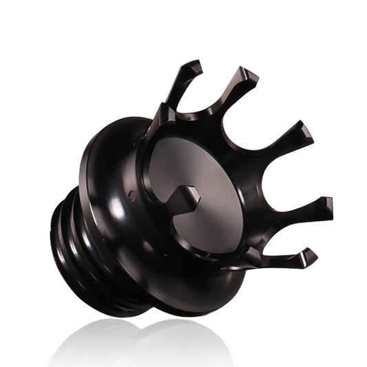 Motorcycle CNC Aluminum Alloy Crown Fuel Tank Cap Suitable For Harley 883 / XL / 1200 / 48 / 72(Black) by buy2fix