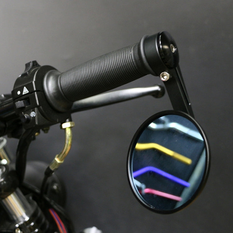 Motorcycle Modified Rearview Mirror CNC Handle Mirror Accessories(Black) by buy2fix
