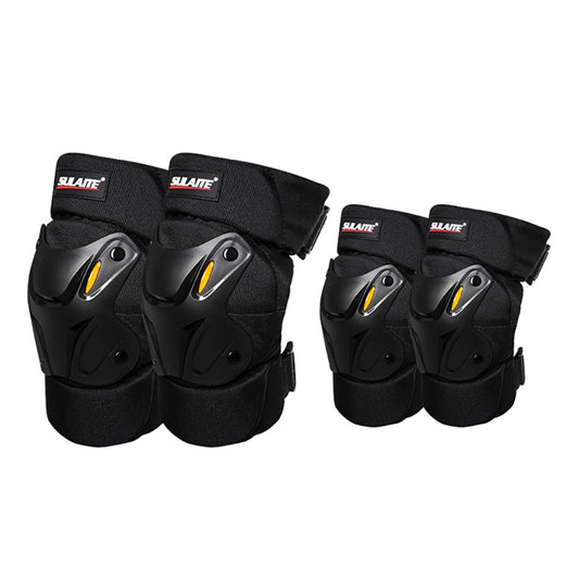 SULAITE Motorcycle Riding Equipment Protective Gear Off-Road Riding Anti-Fall Protector, Specification: Knee Pads+Elbow Pad by SULAITE