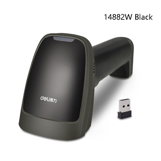 Deli Wired And Wireless Scanner Drugstore Supermarket Catering Logistics Cash Register Scanner, Model: 14882W (Black) by Deli