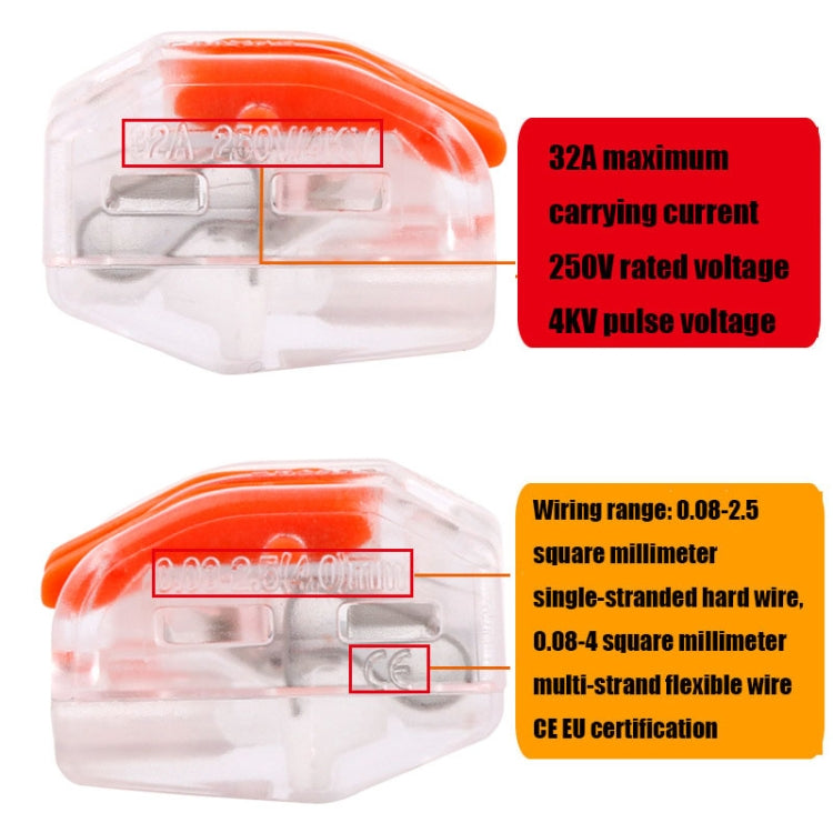 10 PCS VSE-413W Plastic Terminal Home Wiring Terminal Wire Connector - Connectors & Terminals by VSELE | Online Shopping UK | buy2fix