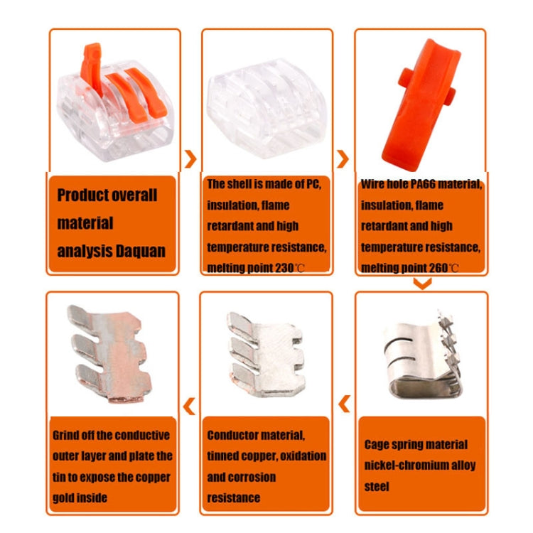 10 PCS VSE-413W Plastic Terminal Home Wiring Terminal Wire Connector - Connectors & Terminals by VSELE | Online Shopping UK | buy2fix