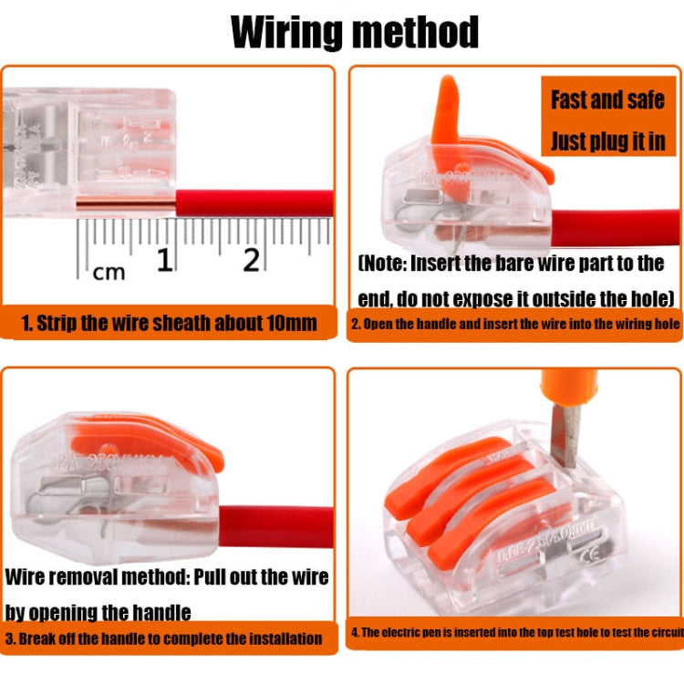 10 PCS VSE-413W Plastic Terminal Home Wiring Terminal Wire Connector - Connectors & Terminals by VSELE | Online Shopping UK | buy2fix