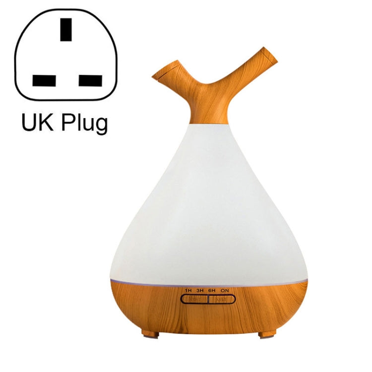 YCTA-008 Household Mute Small Wood Grain Colorful Light Aroma Diffuser Night Tree Air Humidifier, Product specifications: UK Plug(Light Wood Grain) - Air Purifiers & Accessories by buy2fix | Online Shopping UK | buy2fix