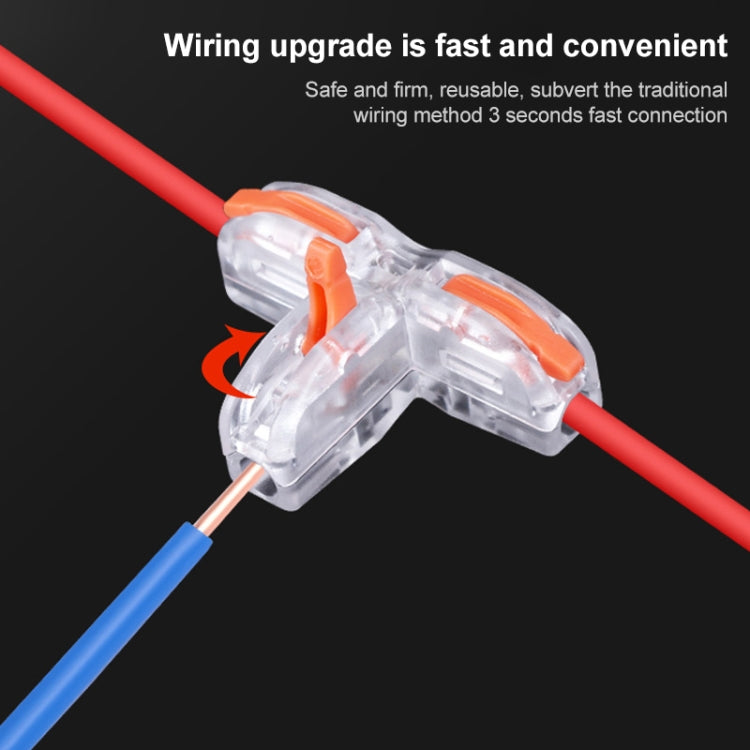 10 PCS T11 Household Universal T-Type Pressure-Free Stripping Quick-Distributing Terminal(T type terminal) by buy2fix