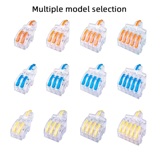 10 PCS Multi-Function Branch Wire Butt Copper Wire Quick Connection Terminal, Model: F12 Orange Handle One in Two Out by buy2fix