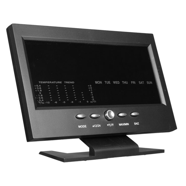 8082T Weather Forecast Clock LED Color Screen Perpetual Calendar Temperature And Humidity Intelligent Voice Control Electronic Alarm Cloc,Specification: Black + USB - Alarm Clocks by buy2fix | Online Shopping UK | buy2fix