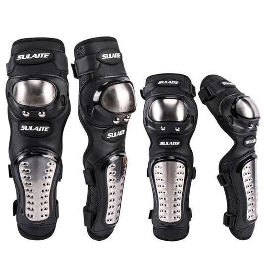 SULAITE GT341 Motorcycle Stainless Steel Knee Pads Elbow Pads Off-Road Cycling Racing Anti-Fall Sports Protective Gear by SULAITE