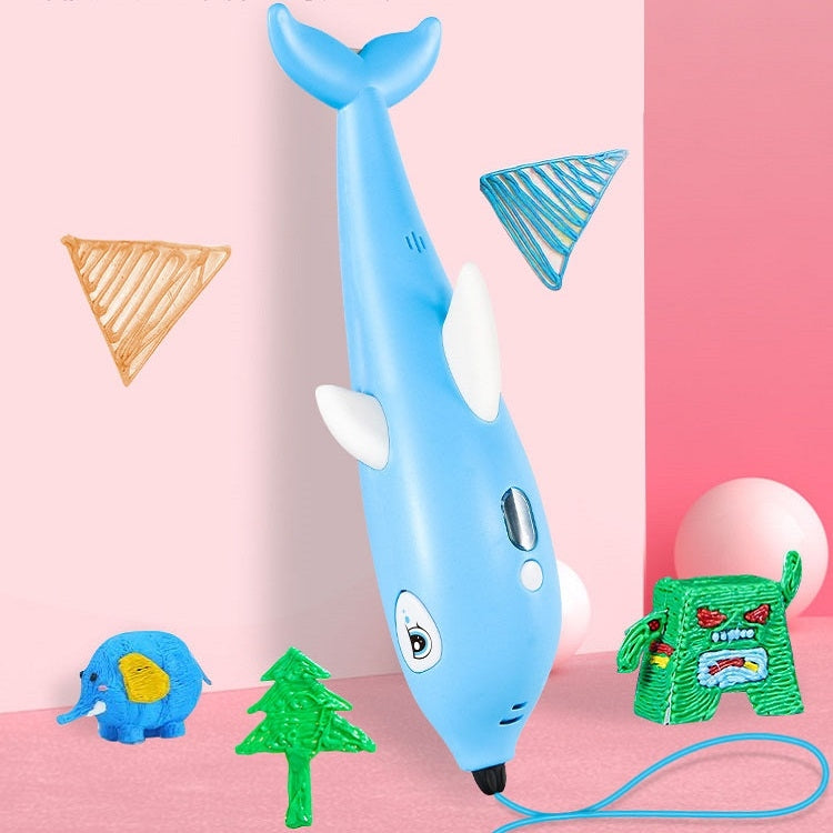 3D Printing Pen Three-Dimensional Painting Graffiti Brush(Blue) - 3D Printer by buy2fix | Online Shopping UK | buy2fix