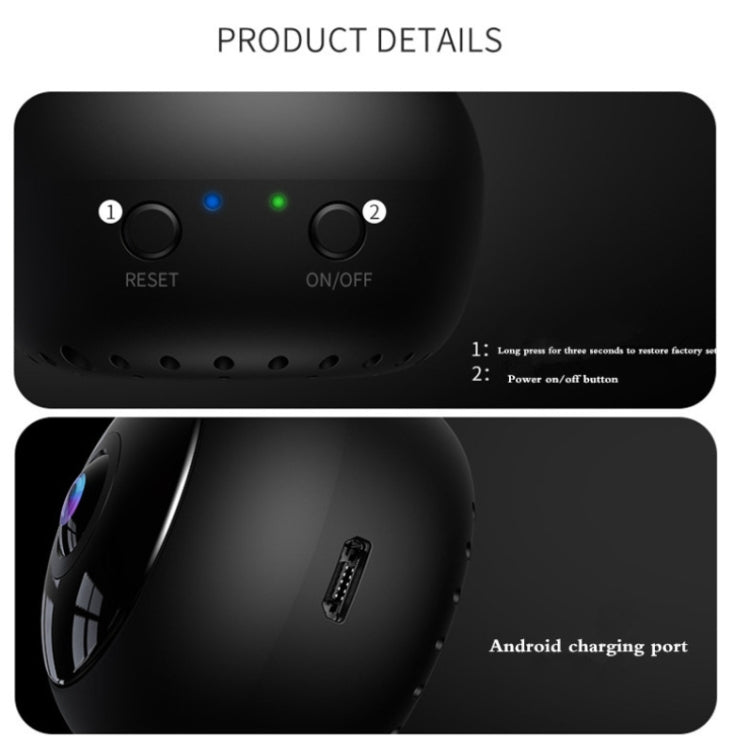 A12 Mini 1080P 5GHz Wireless WiFi Security Camera Night Vision Remote Home Small Surveillance Camera(Matte Black) - Mini Camera by buy2fix | Online Shopping UK | buy2fix