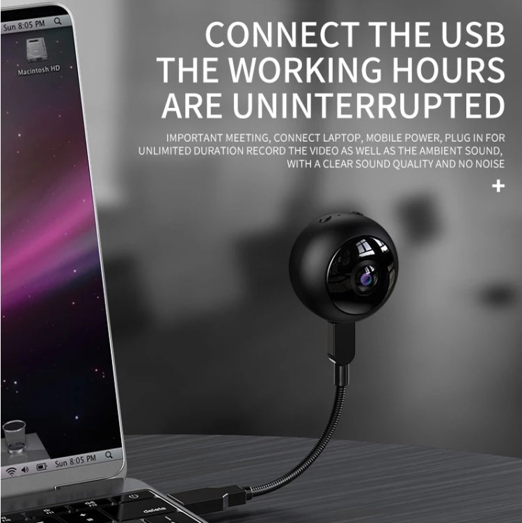A12 Mini 1080P 5GHz Wireless WiFi Security Camera Night Vision Remote Home Small Surveillance Camera(Matte Black) - Mini Camera by buy2fix | Online Shopping UK | buy2fix