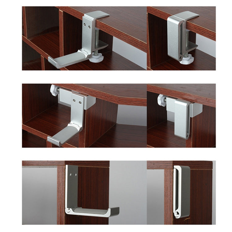 Headphone Bracket Internet Cafe Monitor Earphone Hanger Desktop Earphone Display Stand, Style: Paste Screw Type (Black) by buy2fix