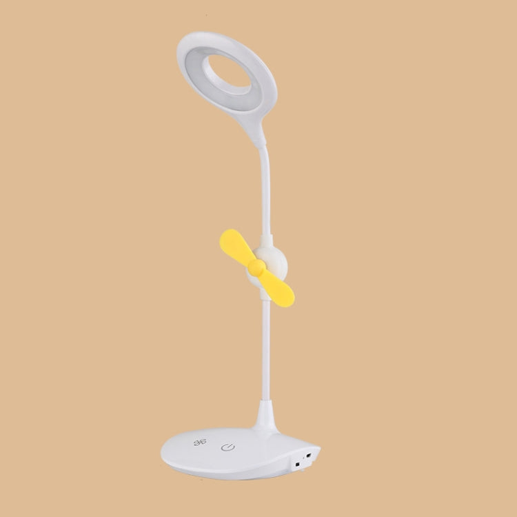 WS-8010 LED Fan Desk Lamp Bedside Desk USB Folding Desk Lamp, Colour: Ring - by buy2fix | Online Shopping UK | buy2fix