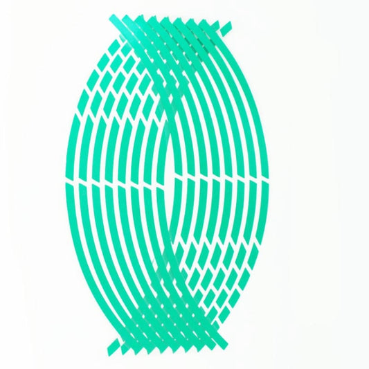 Motorcycle Rim Stickers Personality Wheels Modified Decals(Green) by buy2fix