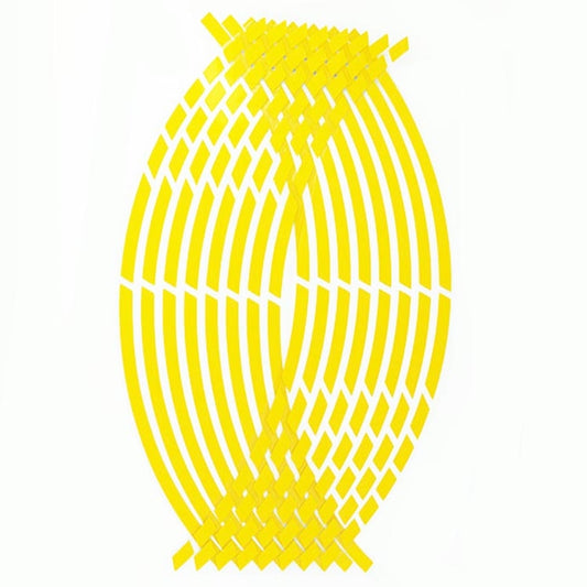 Motorcycle Rim Stickers Personality Wheels Modified Decals(Yellow) by buy2fix