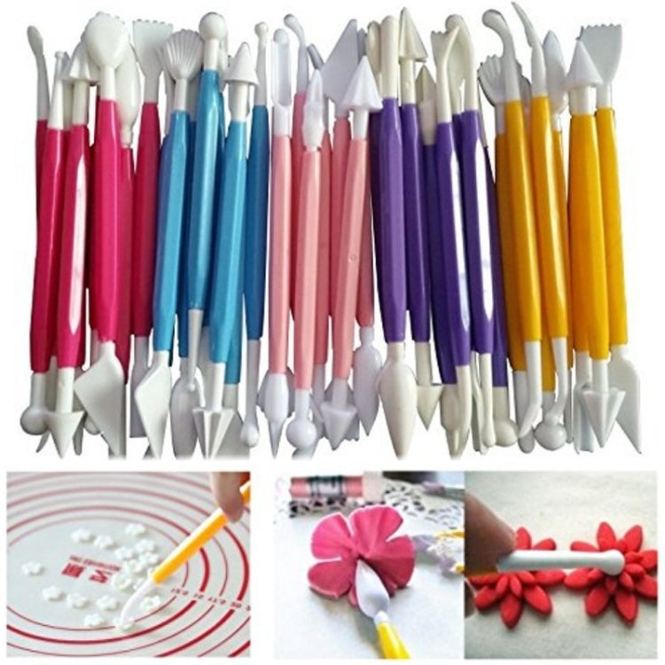 2 Sets Carving Pen Cake Fondant Carving Knife Making Cutting Tool 01030 Purple (OPP Bag Packaging) - Baking Pastry Tools by buy2fix | Online Shopping UK | buy2fix