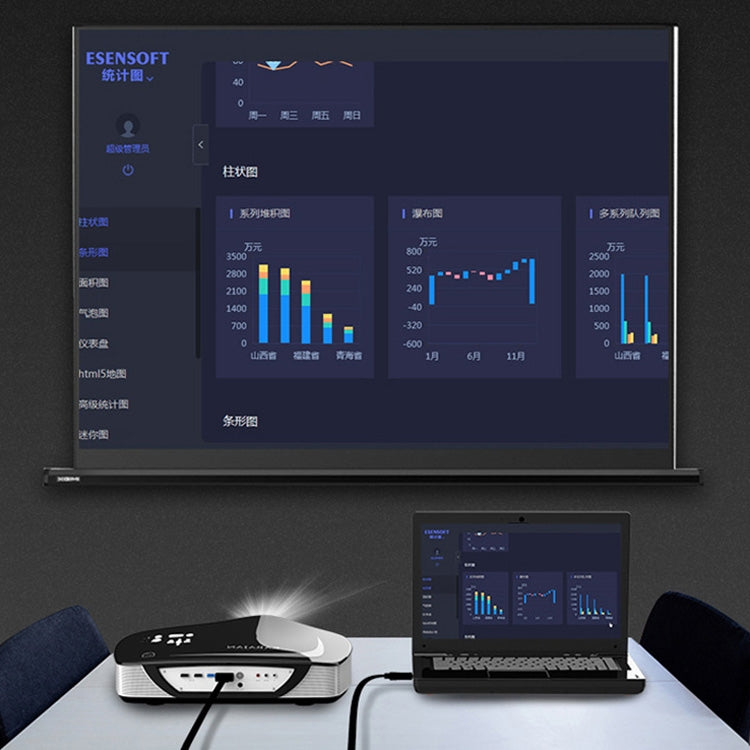 3m JH HV10 1080P HDMI to VGA Cable Projector TV Box Computer Notebook Industrial Display Adapter Cable by JH