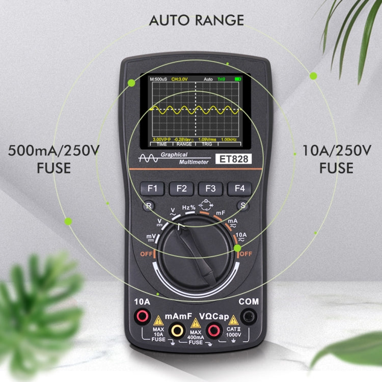 ET828 2 In 1 2 In 1 Oscilloscope Multimeter 2.4 Inch Color Screen Meter Digital Resistance Frequency Tester 1MHz 2.5Msps Meter - Digital Multimeter by buy2fix | Online Shopping UK | buy2fix