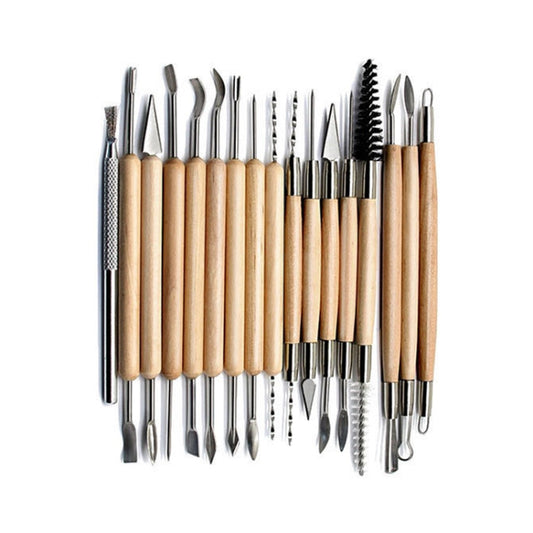 30 In 1 Wooden Pottery Clay Tools Multi-Function Clay Sculpture Tools - Art Supplies by buy2fix | Online Shopping UK | buy2fix