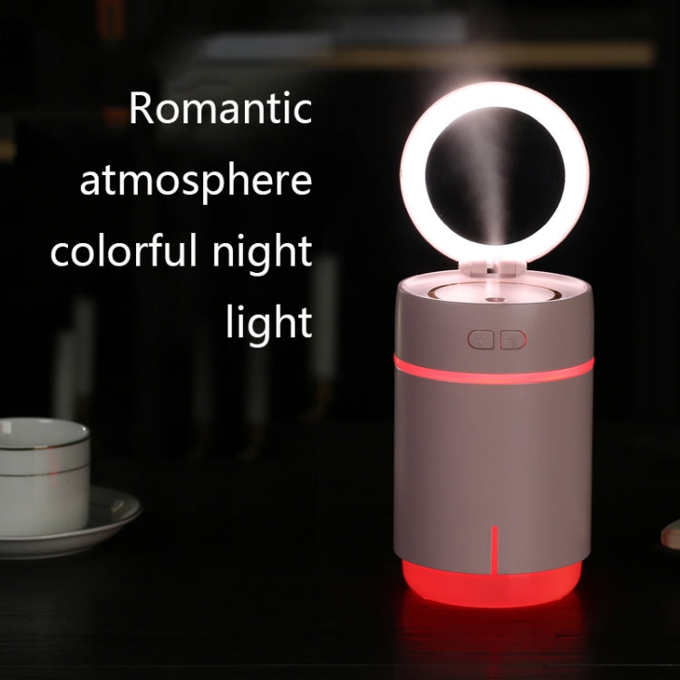 K005 Portable Hydrating LED Fill Light Makeup Mirror USB Mini Humidifier(White) - Air Purifiers & Accessories by buy2fix | Online Shopping UK | buy2fix
