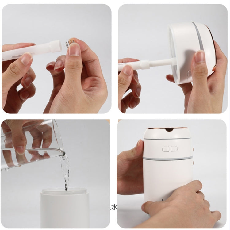 K005 Portable Hydrating LED Fill Light Makeup Mirror USB Mini Humidifier(White) - Air Purifiers & Accessories by buy2fix | Online Shopping UK | buy2fix