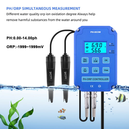 KL-803W Mobile Phone WIFI Monitoring Digital Acid-Base And Redox Controller Household PH Meter, EU Plug - PH & Moisture Meter by buy2fix | Online Shopping UK | buy2fix