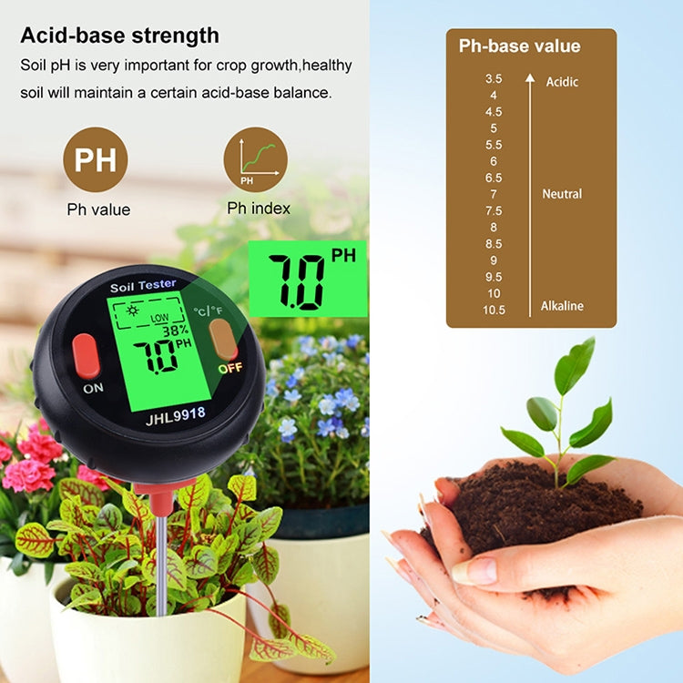 Five-In-One Soil Meter PH Humidity Temperature Photometry Detector PH Photometry Multifunctional Detector - PH & Moisture Meter by buy2fix | Online Shopping UK | buy2fix