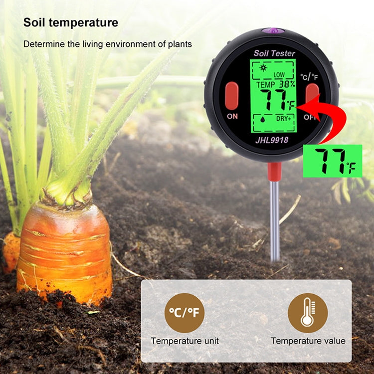 Five-In-One Soil Meter PH Humidity Temperature Photometry Detector PH Photometry Multifunctional Detector - PH & Moisture Meter by buy2fix | Online Shopping UK | buy2fix