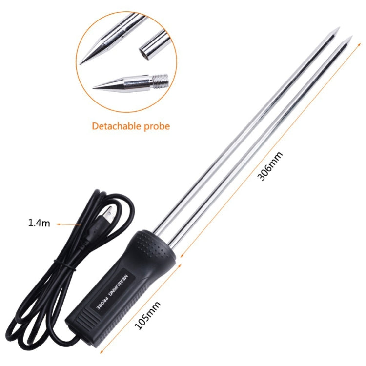 MD7822 Smart Grain Moisture Tester Ultra-Long Probe Digital Moisture Meter - PH & Moisture Meter by buy2fix | Online Shopping UK | buy2fix