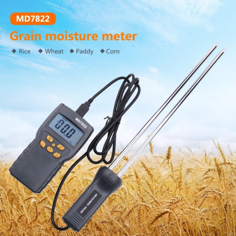 MD7822 Smart Grain Moisture Tester Ultra-Long Probe Digital Moisture Meter - PH & Moisture Meter by buy2fix | Online Shopping UK | buy2fix