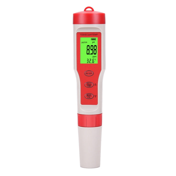 4-in-1 Portable PH/TDS/EC/TEMP Test Pen Multi-Function Water Quality Tester - PH & Moisture Meter by buy2fix | Online Shopping UK | buy2fix