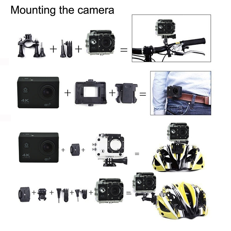 WIFI Waterproof Action Camera Cycling 4K camera Ultra Diving 60PFS kamera Helmet bicycle Cam underwater Sports 1080P Camera(Pink) - Children Cameras by buy2fix | Online Shopping UK | buy2fix