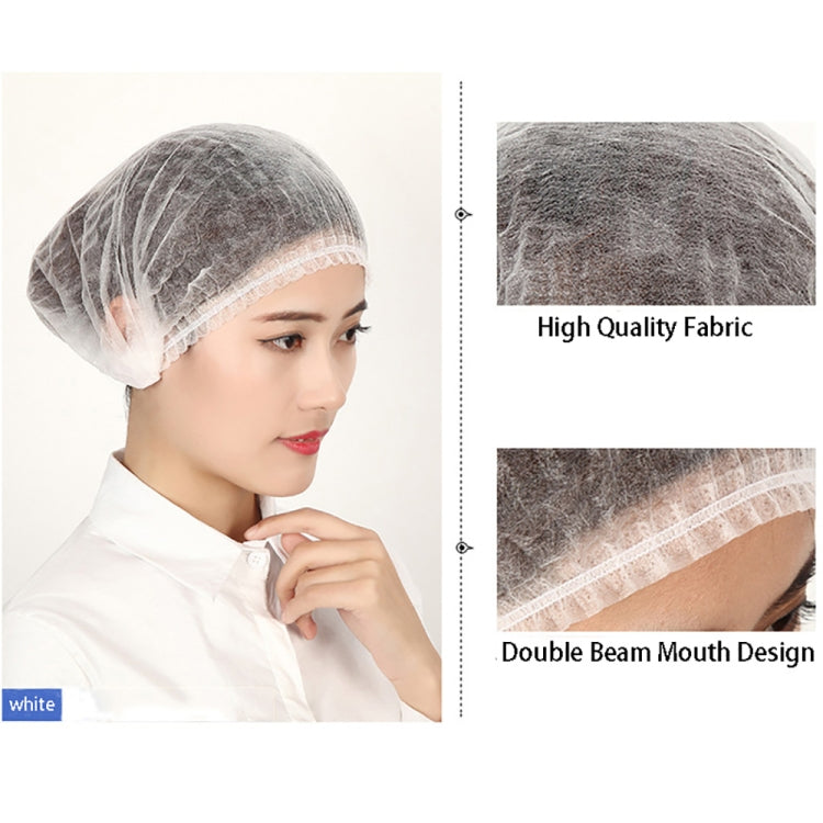200 PCS Non-woven Disposable Pleated Anti Dust Hat Bath Caps For Spa Hair Salon Beauty(White) - Bath Supplies by buy2fix | Online Shopping UK | buy2fix