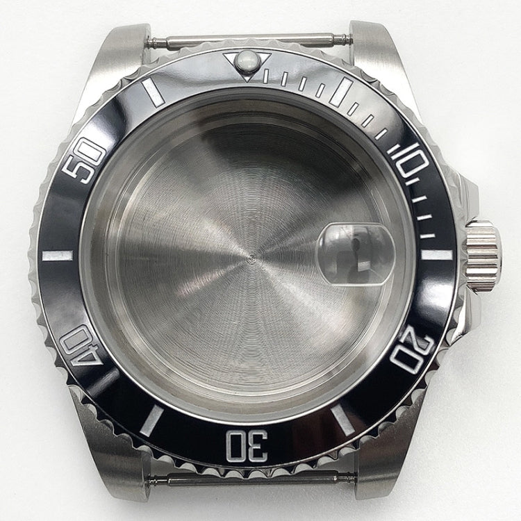 A097 For Rolex 2813/8215/2836 Movement Watch Stainless Steel Case For Rolex 2813/8215/2836 Movement(Black) - Watch Case by buy2fix | Online Shopping UK | buy2fix