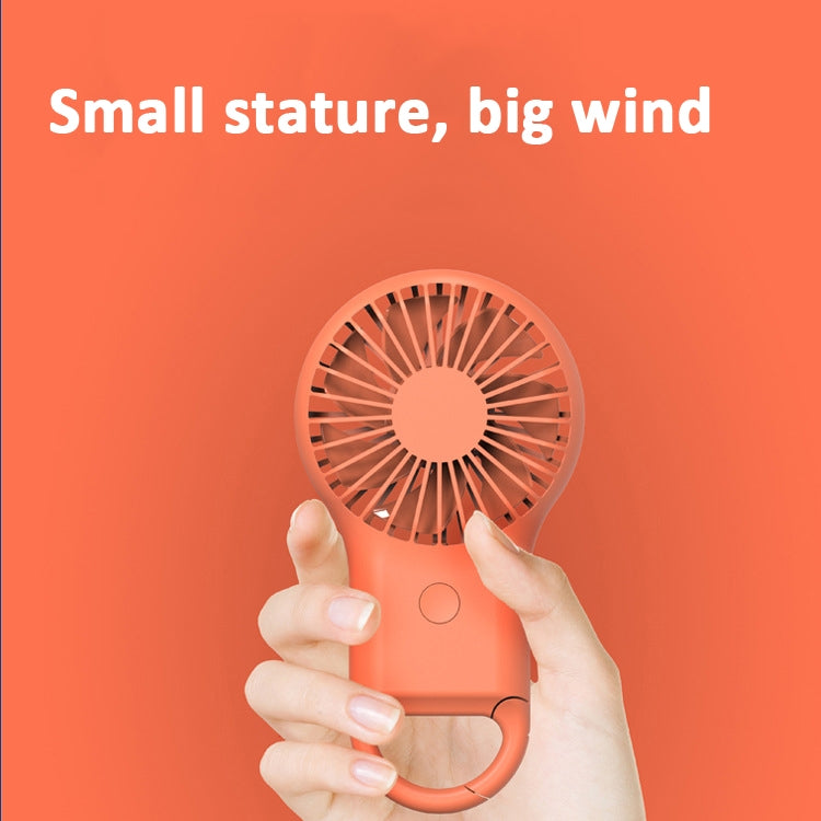 Handheld Pocket Mini Small Fan Portable Charging Outdoor USB Fan With 7 Color Light(Orange) - Electric Fans by buy2fix | Online Shopping UK | buy2fix