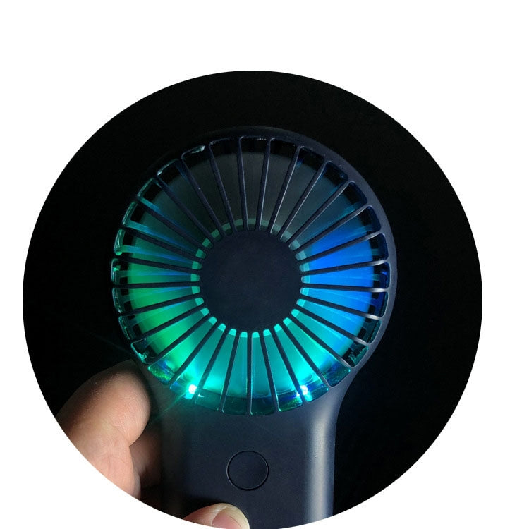 Handheld Pocket Mini Small Fan Portable Charging Outdoor USB Fan With 7 Color Light(Orange) - Electric Fans by buy2fix | Online Shopping UK | buy2fix