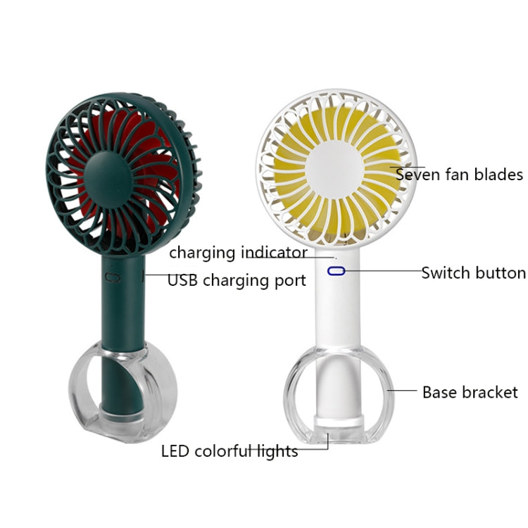 FS-H01 USB Portable Ultra-quiet Large Wind Hand-held Desktop Student Dormitory Household Mini Fan(Black) - Electric Fans by buy2fix | Online Shopping UK | buy2fix