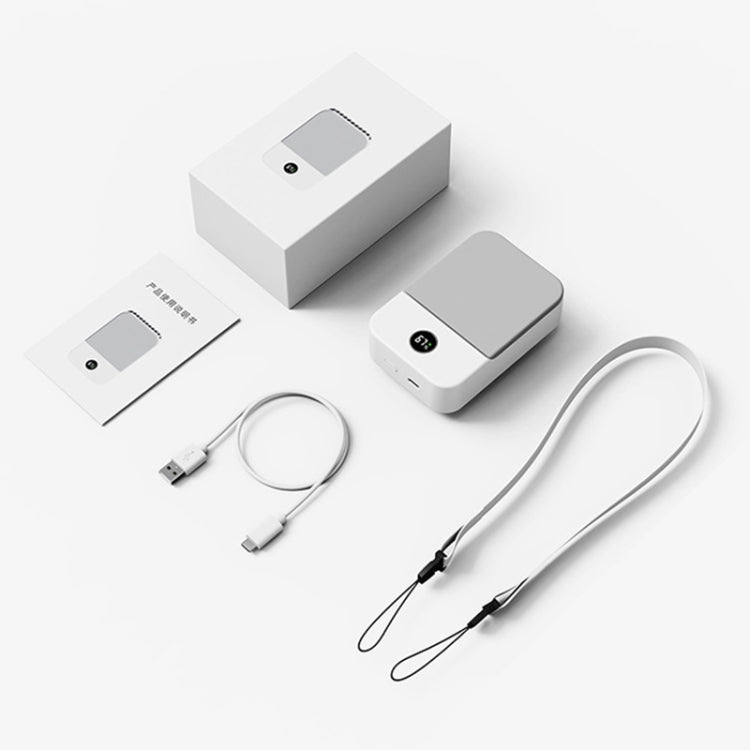 DQ205 Summer Mini Hanging Neck Fan USB Portable Student Silent High Wind Bladeless Fan(Tibetan Blue) by buy2fix