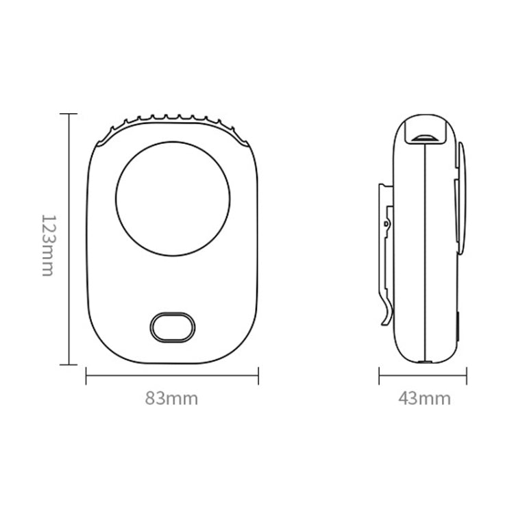 DQ203 Lazy Hanging Neck Fan USB Mini Desktop Large Wind Fan(White) - Electric Fans by buy2fix | Online Shopping UK | buy2fix