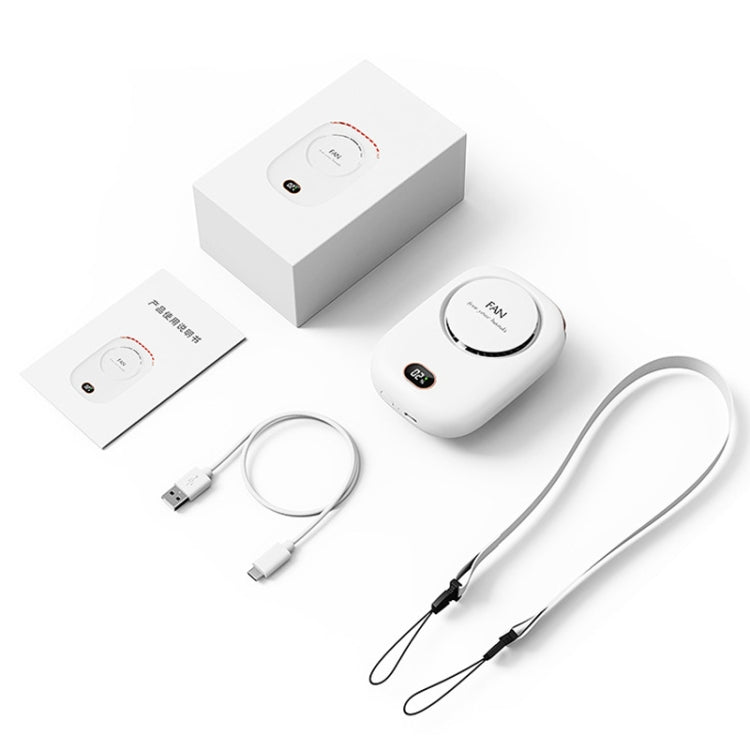 DQ203 Lazy Hanging Neck Fan USB Mini Desktop Large Wind Fan(Green) by buy2fix