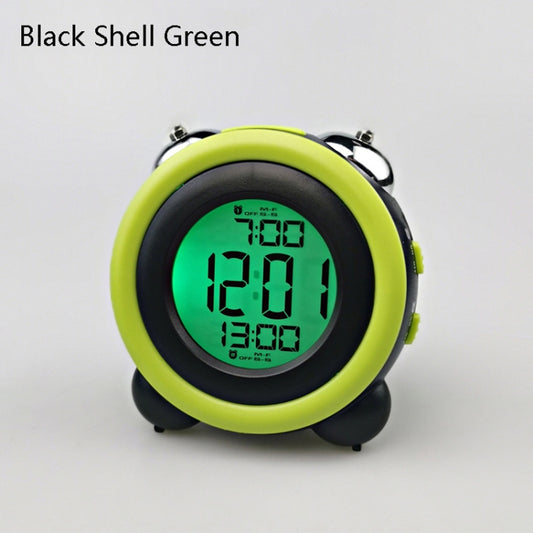 0705 Big Volume Simple Three-Dimensional LED Alarm Clock Mute Luminous Electronic Clock(Black Shell Green) - Novelty Clock by buy2fix | Online Shopping UK | buy2fix