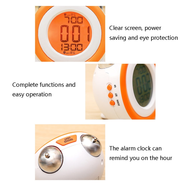 0705 Big Volume Simple Three-Dimensional LED Alarm Clock Mute Luminous Electronic Clock(Black Shell Green) - Novelty Clock by buy2fix | Online Shopping UK | buy2fix